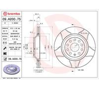 BREMBO 09.A200.75 Disco freno per AUDI,CHRYSLER,CUPRA,SEAT,SKODA,VW