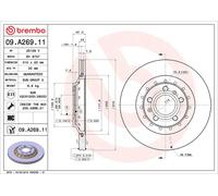 BREMBO 09.A269.11 Discofreno AUDI VW BRAND NEW