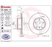 BREMBO 09.A295.11 Disco freno