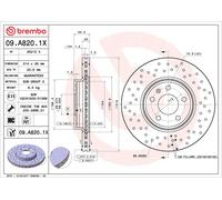 BREMBO 09.A820.1X Discofreno AUDI BRAND NEW