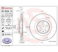 BREMBO 09.B039.11 Discofreno AUDI BRAND NEW