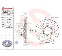 BREMBO 09.B267.1X Disco freno per CHEVROLET,ISUZU