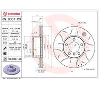 BREMBO 09.B337.2S Disco freno per BMW,BMW (BRILLIANCE)