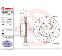 Disco freno (per unità) BREMBO 09.B337.2X per BMW Série 3 2.0 320 d