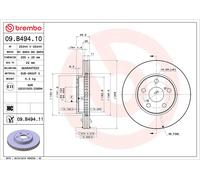BREMBO 09.B494.11 Discofreno TOYOTA LEXUS BRAND NEW
