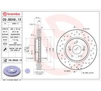 BREMBO 09.B648.1X Disco freno