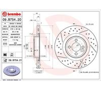 BREMBO 09.B754.21 Disco freno per MINI
