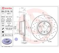 BREMBO 09.C116.1X Disco freno