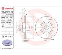 BREMBO 09.C136.11 Discofreno MAZDA BRAND NEW