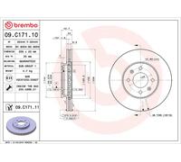 BREMBO 09.C171.11 Discofreno HYUNDAI KIA BRAND NEW