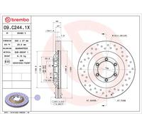 BREMBO 09.C244.1X Disco freno per CHEVROLET,ISUZU,ISUZU (JIANGXI)