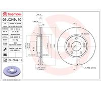 BREMBO 09.C249.11 Discofreno HYUNDAI KIA BRAND NEW