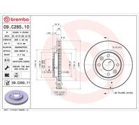 Set di pastiglie freno BREMBO P 68 065, anteriore
