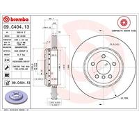 Disco freno BREMBO 09C40413 posteriore, ventilato, altamente carbonizzato, 1 Pezzo