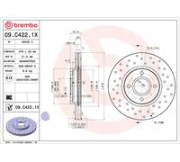 BREMBO 09.C422.1X Disco freno