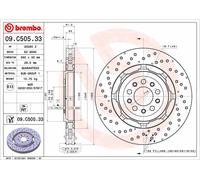 Disco freno anteriore BREMBO 09.C505.33 per ALFA ROMEO STELVIO (949_)