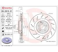 2x Disco freno perforato/ventilazione interna 09.C612.51 BREMBO