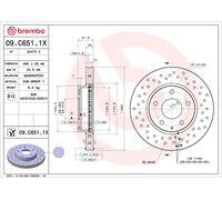 BREMBO 09.C651.1X Disco freno per MAZDA