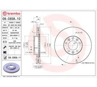 BREMBO 09.C658.11 Discofreno PEUGEOT CITROEN OPEL BRAND NEW