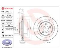 BREMBO 09.C743.11 Discofreno BMW MINI BRAND NEW