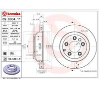 BREMBO 09.C884.11 disco freno ventilato diametro 330 mm spessore 28 mm auto