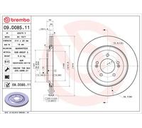 BREMBO 09.D085.11 Discofreno HYUNDAI BRAND NEW