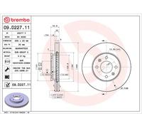 BREMBO 09.D227.11 Discofreno HYUNDAI KIA BRAND NEW