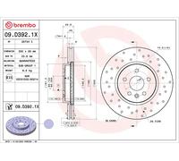 BREMBO 09.D392.1X Disco freno per BUICK (SGM),CHEVROLET (SGM),OPEL,VAUXHALL