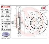 Disco freno BREMBO 09D52923 anteriore, ventilato, altamente carbonizzato, 1 Pezzo