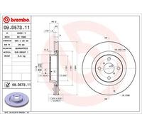 BREMBO 09.D573.11 Disco freno per TOYOTA