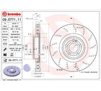 BREMBO 09.D771.11 Disco freno per MERCEDES-BENZ,MERCEDES-BENZ (BBDC)