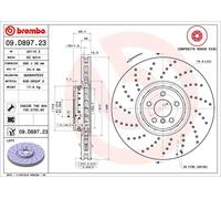 Disco freno BREMBO 09D89723 anteriore, ventilato, altamente carbonizzato, 1 Pezzo