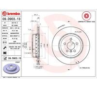 BREMBO 09.D903.13 Disco freno per BMW,BMW (BRILLIANCE),TOYOTA