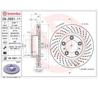 BREMBO 09.D931.11 Discofreno PORSCHE BRAND NEW