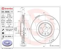 BREMBO 09.D936.11 Disco freno per PORSCHE