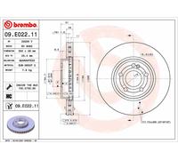 1X Disco freno BREMBO 09.E022.11 per Sports Tourer (W247) 2 2019-2021