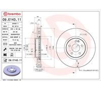 BREMBO 09.E143.11 Disco freno per MERCEDES-BENZ