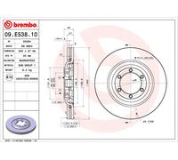 BREMBO 09.E538.10 Disco freno per ISUZU