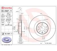 BREMBO 09.E567.11 Discofreno OPEL SAAB CADILLAC BRAND NEW
