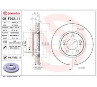 BREMBO 09.F363.11 Disco freno per SSANGYONG