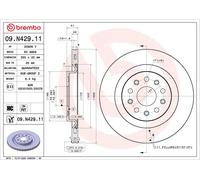 BREMBO 09.N429.11 Disco freno