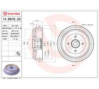 BREMBO 14.B976.50 Tamburo freno