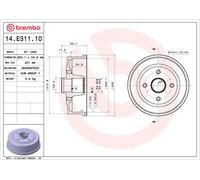 BREMBO 14.E311.10 Tamburo freno