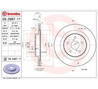 BREMBO 2X DISCHI FRENANTI Posteriore Ø 317 Ventilato Per Toyota RAV 4 V Van