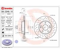 Disco freno BREMBO XTRA LINE BREMBO 09.C249.1X, 1 Pezzo