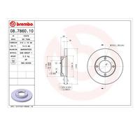BREMBO 2X Dischi Freno Anteriori 210 Voll Per Piaggio Porter 08.7860.10