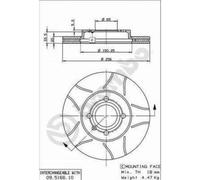 BREMBO 2X Dischi Freno Anteriori 256 Fessurati Ventilati Per VW Lupo