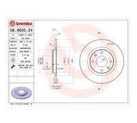 BREMBO 2X Dischi Freno Anteriori 266 Completi Per Citroën BX XB-_ 08.9600.24