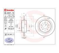 BREMBO 2X Dischi Freno Completi 08.9441.11 Per Volvo V90 Station Wagon 965 2.5