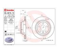 BREMBO 2X Disco Frenante Posteriore Ø314 Mm Per VW Multivan V 7HM 7HN 7HF 7EF